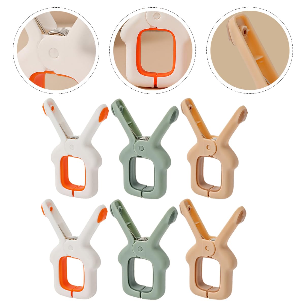 TOPBATHY 18pezzi Mollette Antivento Per Bucato Da Plastica Per Fissare Panni Coprimaterassi e Coperte Resistente e Leggero Arancione Per Uso Quotidiano e All Aperto