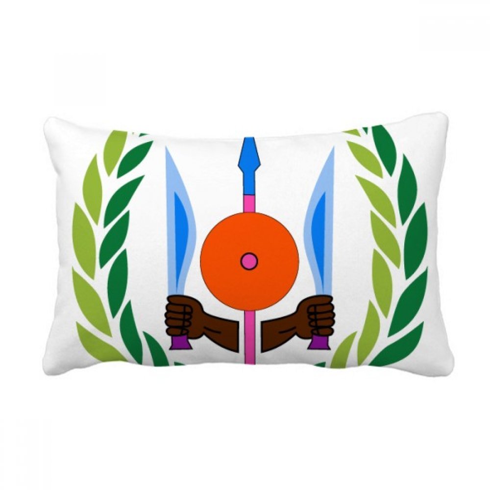 Coussin Djibouti Emblème National 40x60cm pour décoration de canapé salon