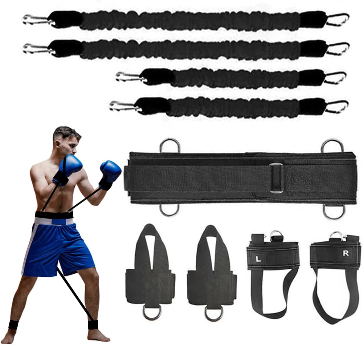 Boxing Resistance Bands Training Set Enhance Speed Agility