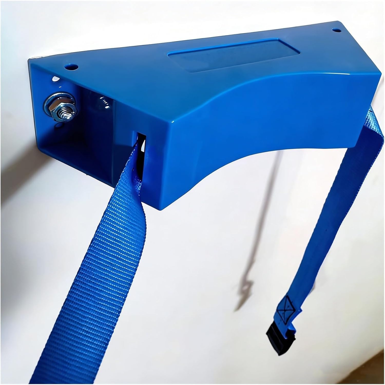Wall Mount Oxygen Cylinder Storage Rack with Adjustable Nylon Strap, for Secure Cylinder Storage(Blue)
