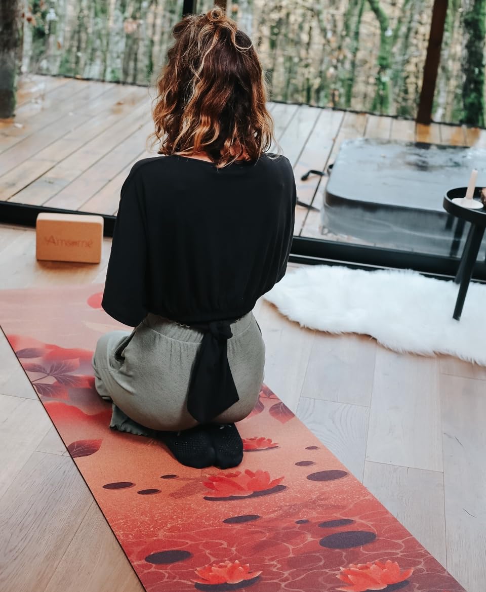 Tapis de yoga Amsomé : beau, naturel, antidérapant - Chaque tapis est une oeuvre d’art