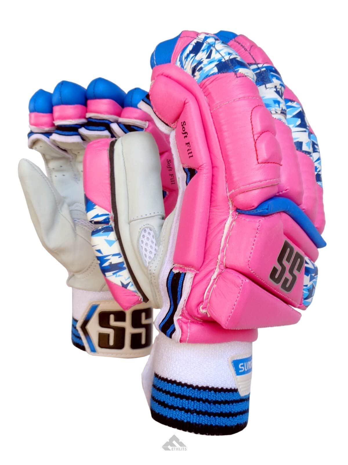 1441 Fitness SS IPL Gloves Rajasthan Royals for Cricket Playing Professional Players, Premium Quality Adult Sports Equipment, Sweat Resistance, and Comfortable Grip