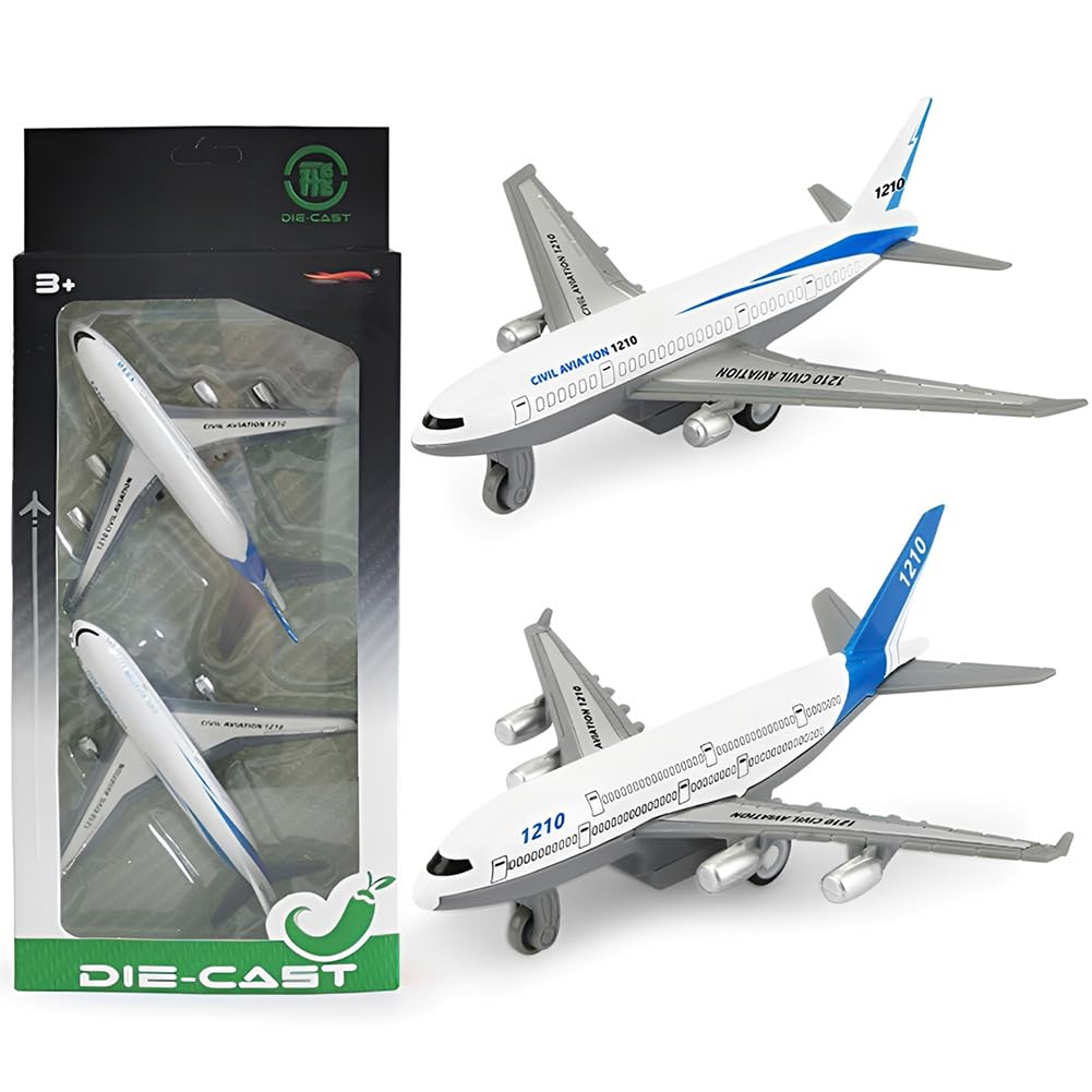 ZPSOSPZ 2pcs Model Plane, 1:400 Scale A380 Model Plane, Metal Alloy Diecast Planes with Stand for Collection and Display Aviation Enthusiast Gift