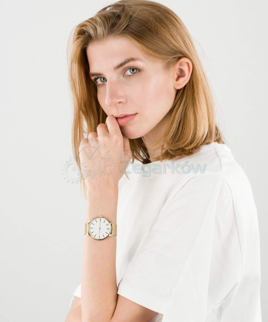Timex damski zegarek analogowy z paskiem z siatki ze stali nierdzewnej