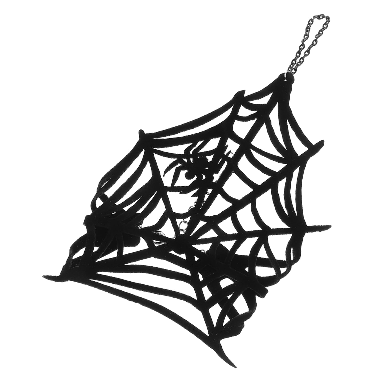 WOFASHPURET Fingerless Gloves Spider Web Design Halloween Themed Wristband Punk Style Accessory Fashionable Halloween Hand Jewelry