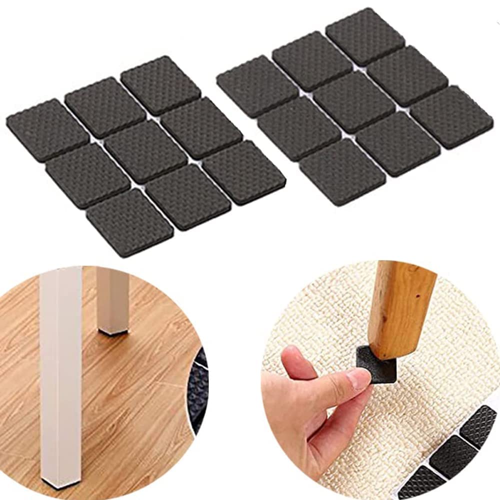 OVEERA Rubber Self Adhesive Square Felt Pads Non Skid Floor Protector Furniture Sofa Furniture Chair Balance Pad Noise Insulation Pad Floor Bumper Color: Black(12 Pcs) (B0BRY71C91) Amazon Price History, Amazon Price Tracker