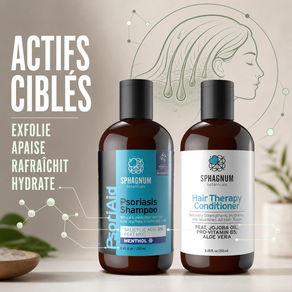 Sphagnum Botanicals Set Shampoing Psoriasis et Après-shampoing