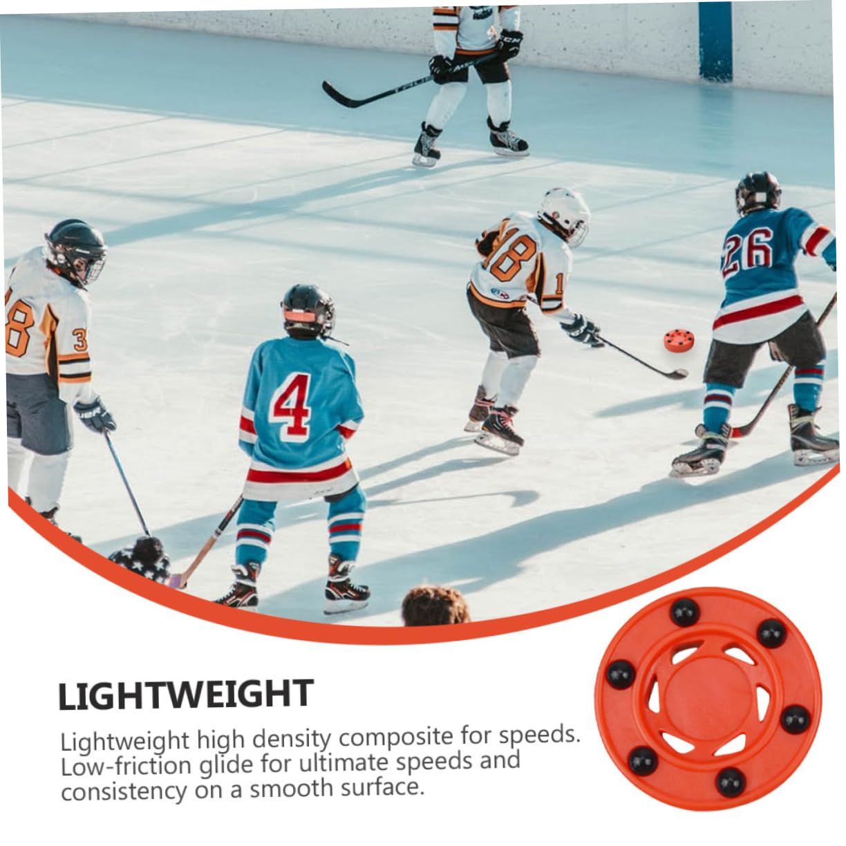 HEMOTON 5 Ensembles Palet Hockey Hockey Rondelle De Hockey De Rue Jeu Roller Hockey Puck De Hockey pour Entraînement Rondelle D'entraînement De Hockey en Ligne Nylon Rouge 3 Pièces * 5