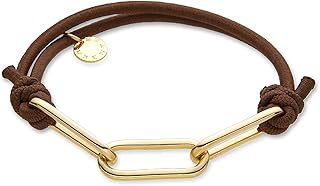 LUXENTER Coletero Mujer en Aleación de Metal Color Dorado Acabado en Oro Amarillo de 18k Ancho 9 mm Elástico Modelo Vossal