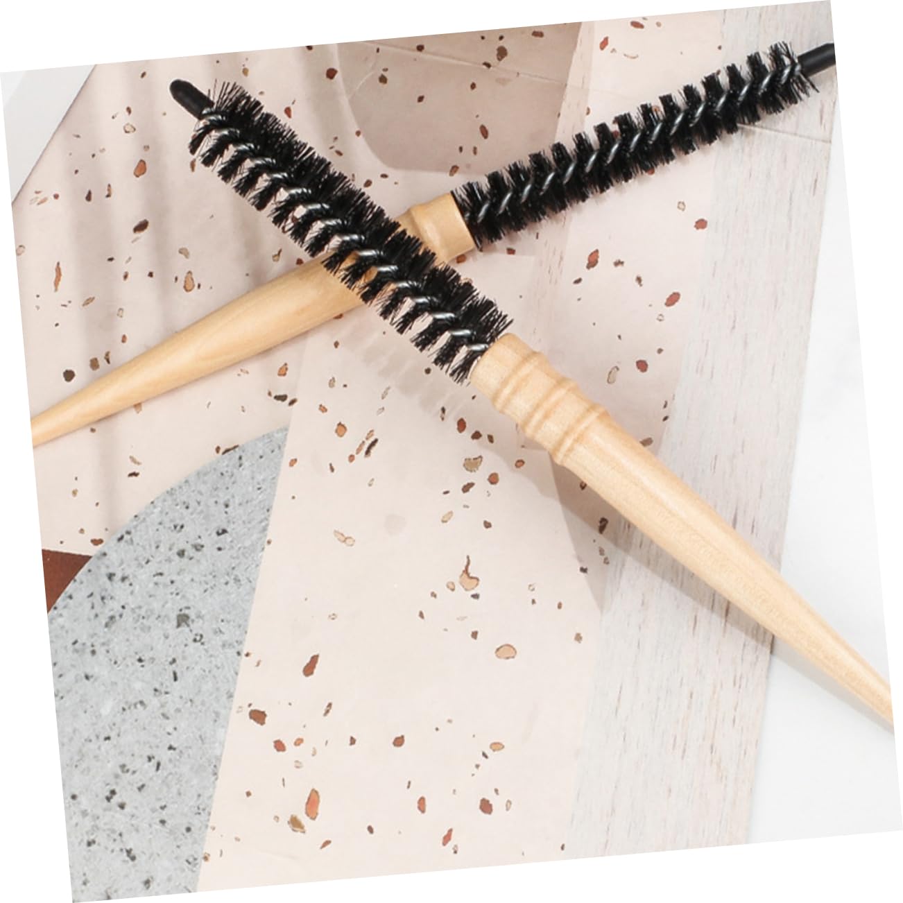 10 Piezas Peine De Madera Esponjosa Cepillo De Pelo De Los Hombres Cepillo De Madera Redondo Cepillo De Pelo De Cepillo De Pelo De Viaje Cepillo De Pelo Antiestático Beavorty