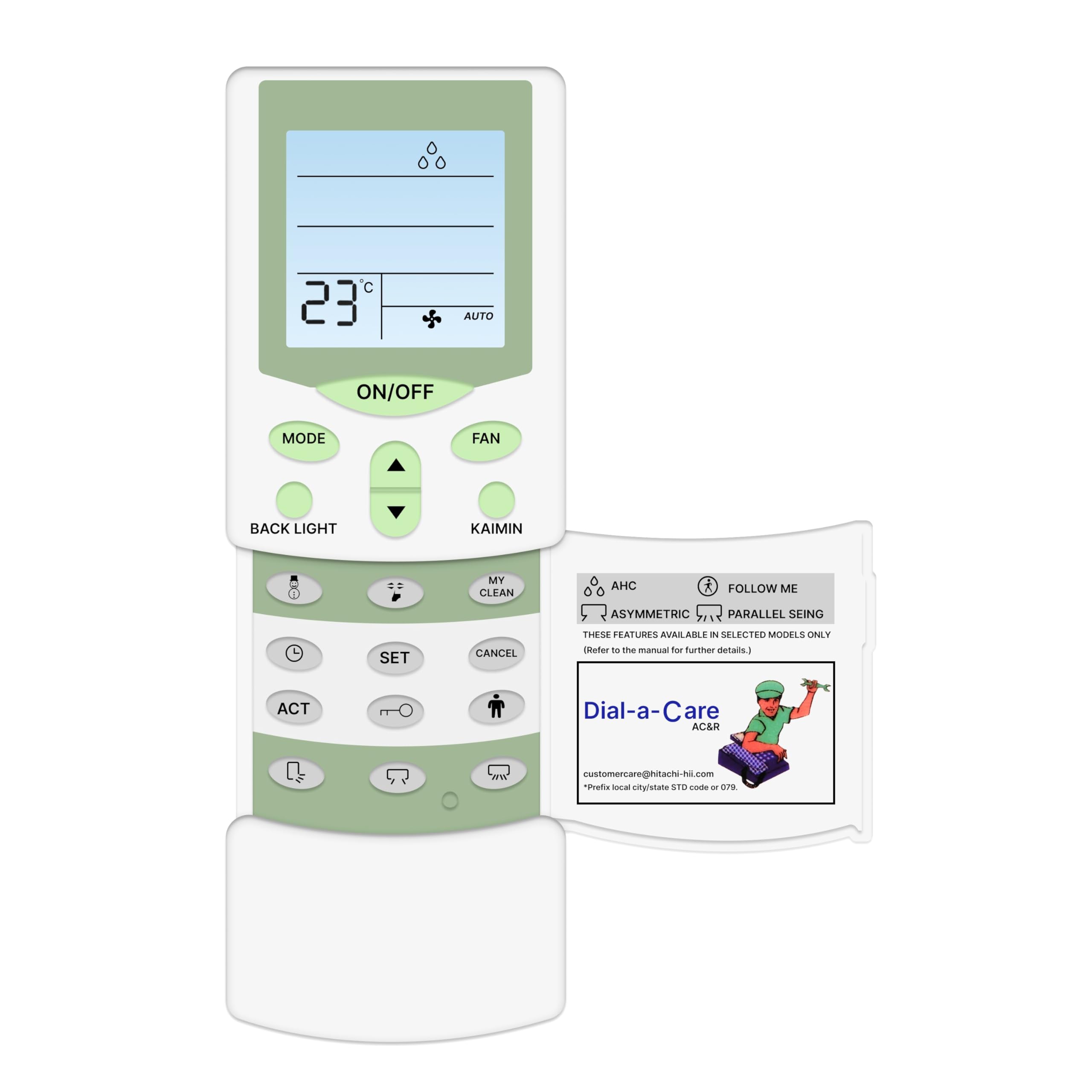 Buy ZIEVA Compatible with Hitachi AC Remote Replacement for 1, 1.5