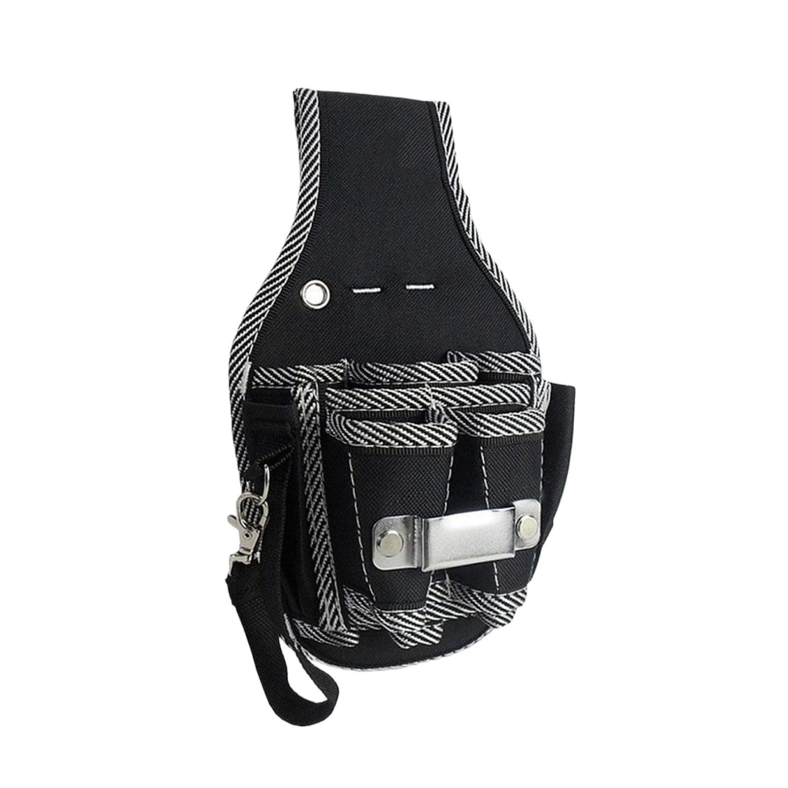 Electrician Repair Waist Tool Bag With Multi Pocket Large Capacity 600d Oxford Cloth Outdoor Waist Bag for Tool Storage Arrange(A)