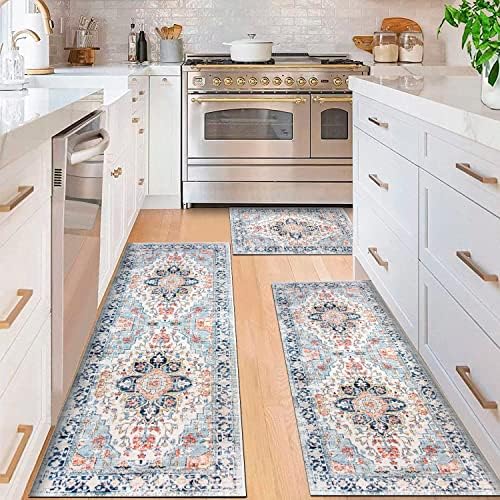 Amazon.com: MOIAVAN Kitchen Rug Sets of 3 Non Slip Rubber Backing ...