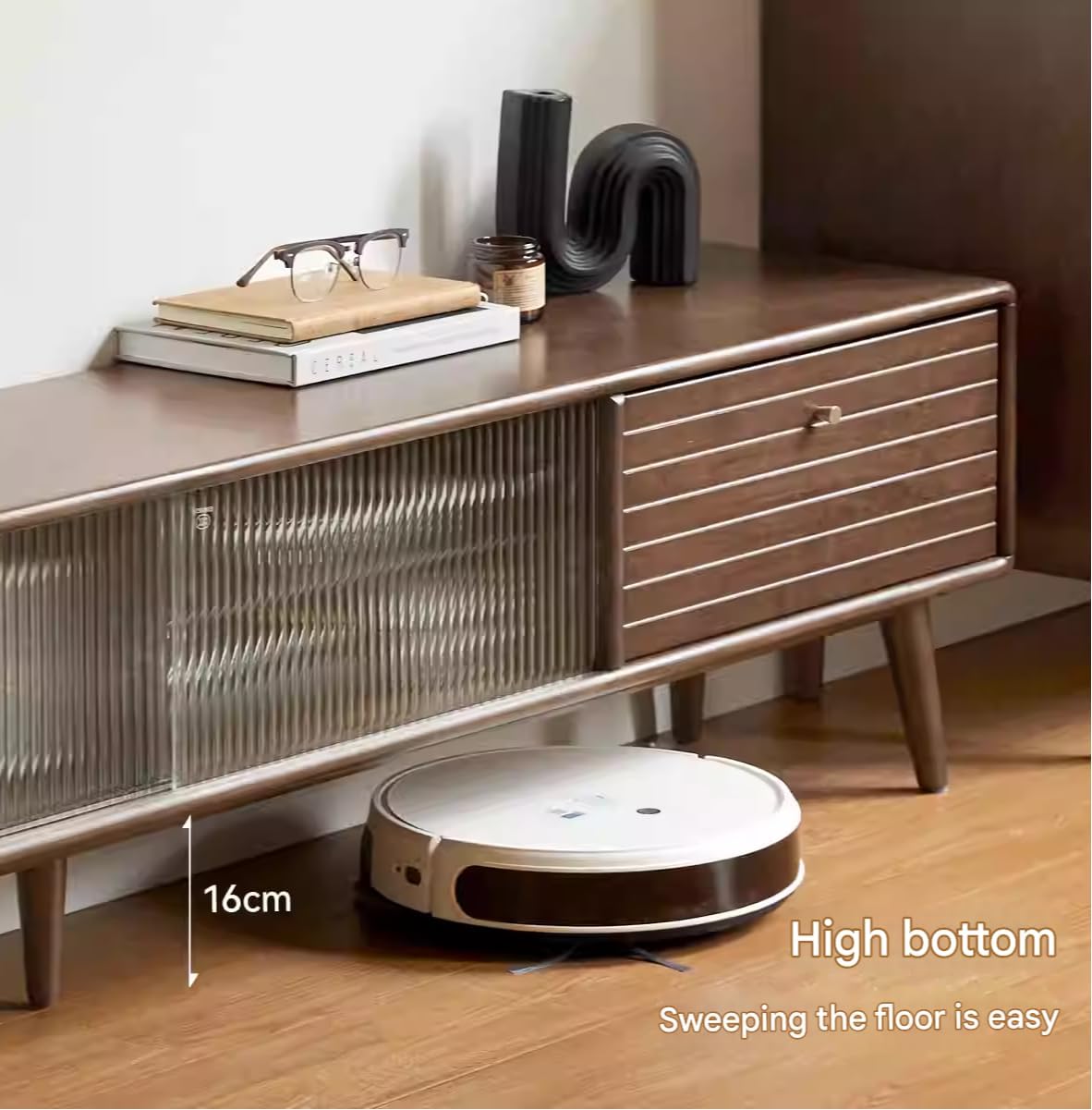 GVAwood Solid RubberWood Light Luxury TV Cabinet. 70.8x12.6x16.5 inch /180x32x42 сm/Walnut Color/TV Cabinet