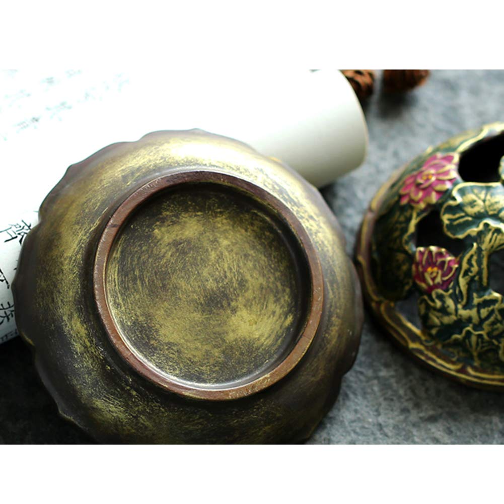 Brûleur d'encens en céramique Diffuseur de Parfum, Poêle Aromathérapie Antique Ustensiles Zen Ornaments Convient à Salon Espace de méditation Lieux de beauté comme Salon, Yoga, etc.