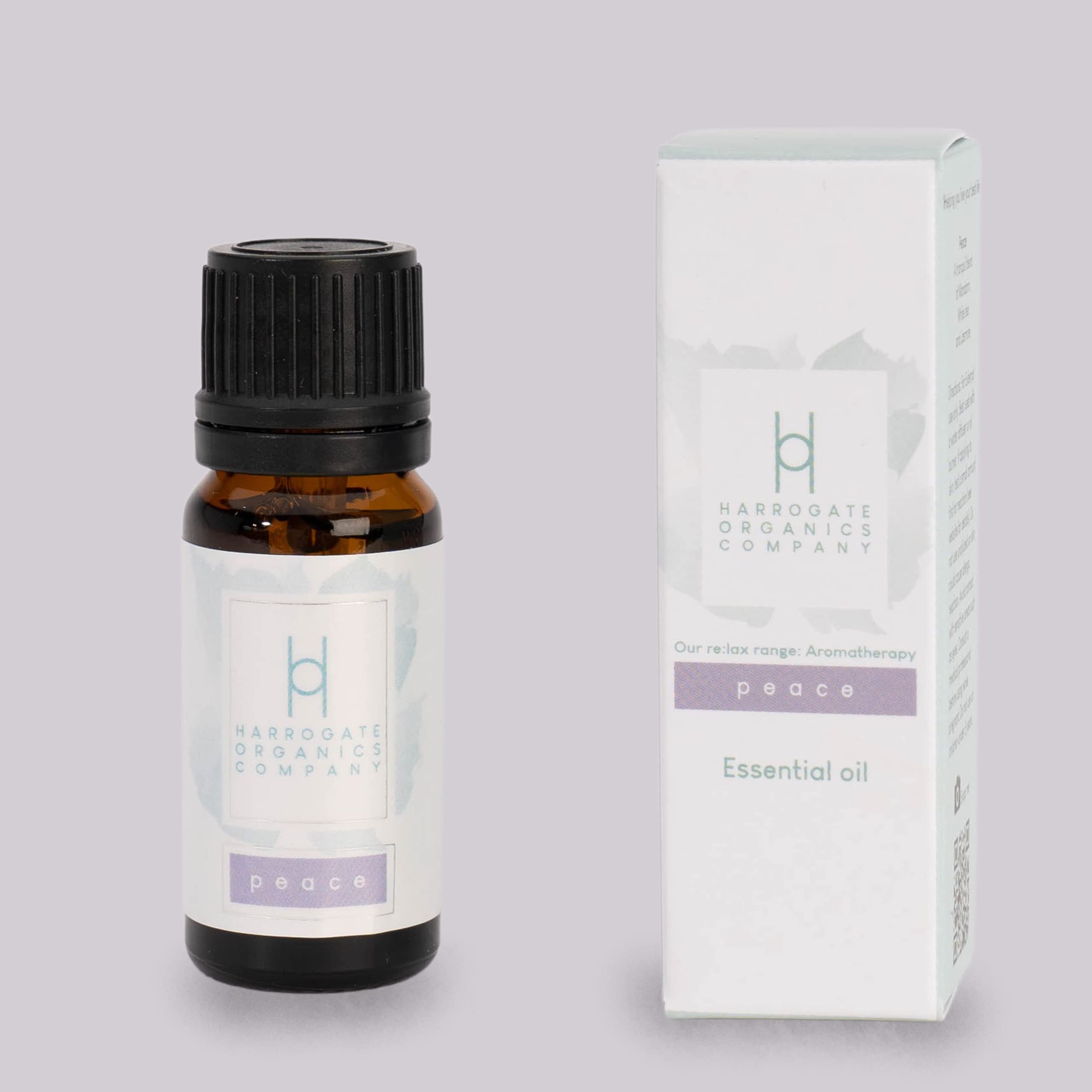 Harrogate Organics - Premium Essential Oil Blend - 10ml - Peace - White Tea, Jasmine and Pear - Diffuser Pod - Oil Burner - Home Fragrance Essential Oils for diffusers for Home