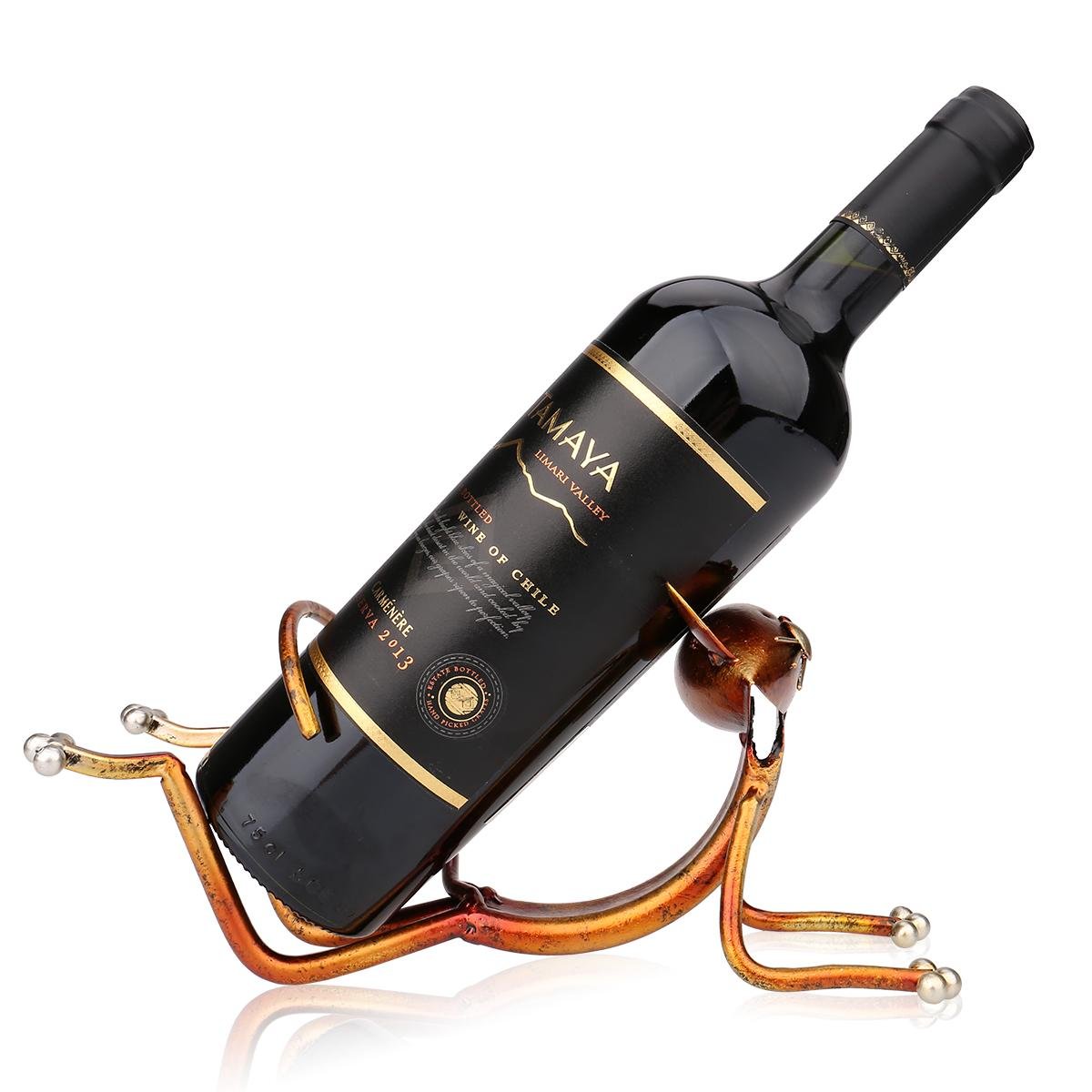 Tooarts Botelleros de Vino de Metal Gatos Regalos Originales Soporte de Vino Metal