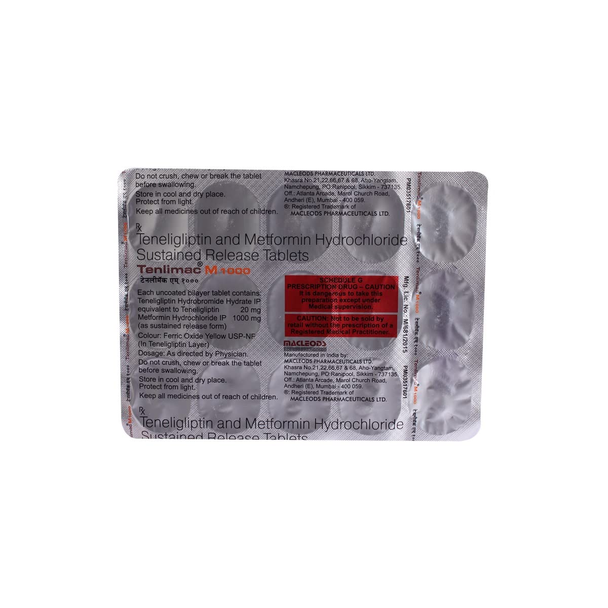 Tenlimac M - Strip of 15 Tablets