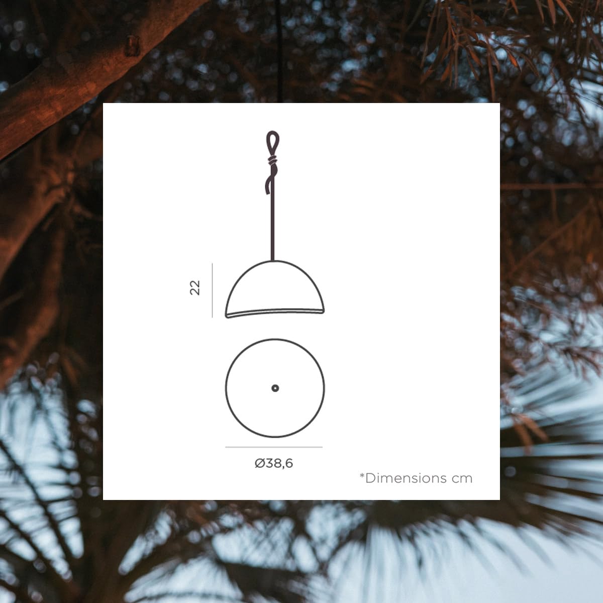 newgarden LUNA - Lampada a sospensione senza fili, ricaricabile con lampadina LED portatile, con luce regolabile, per interni ed esterni, protetta, terrazza o giardino (Beige)