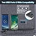 Solar Charger Solar Panel Charger, VITCOCO 16W Foldable Solar Phone Charger with 2 USB Ports & Display Function for iPhone, iPad, Android, Power Bank, Waterproof Portable for Outdoor Camping