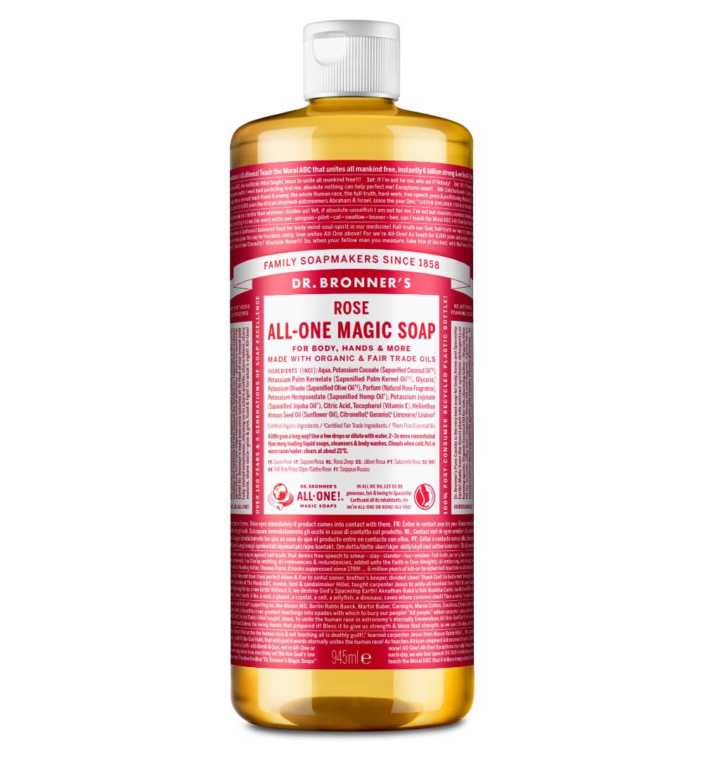 Dr. Bronner's Pure Castile Liquid Soap Rose - 32 fl oz