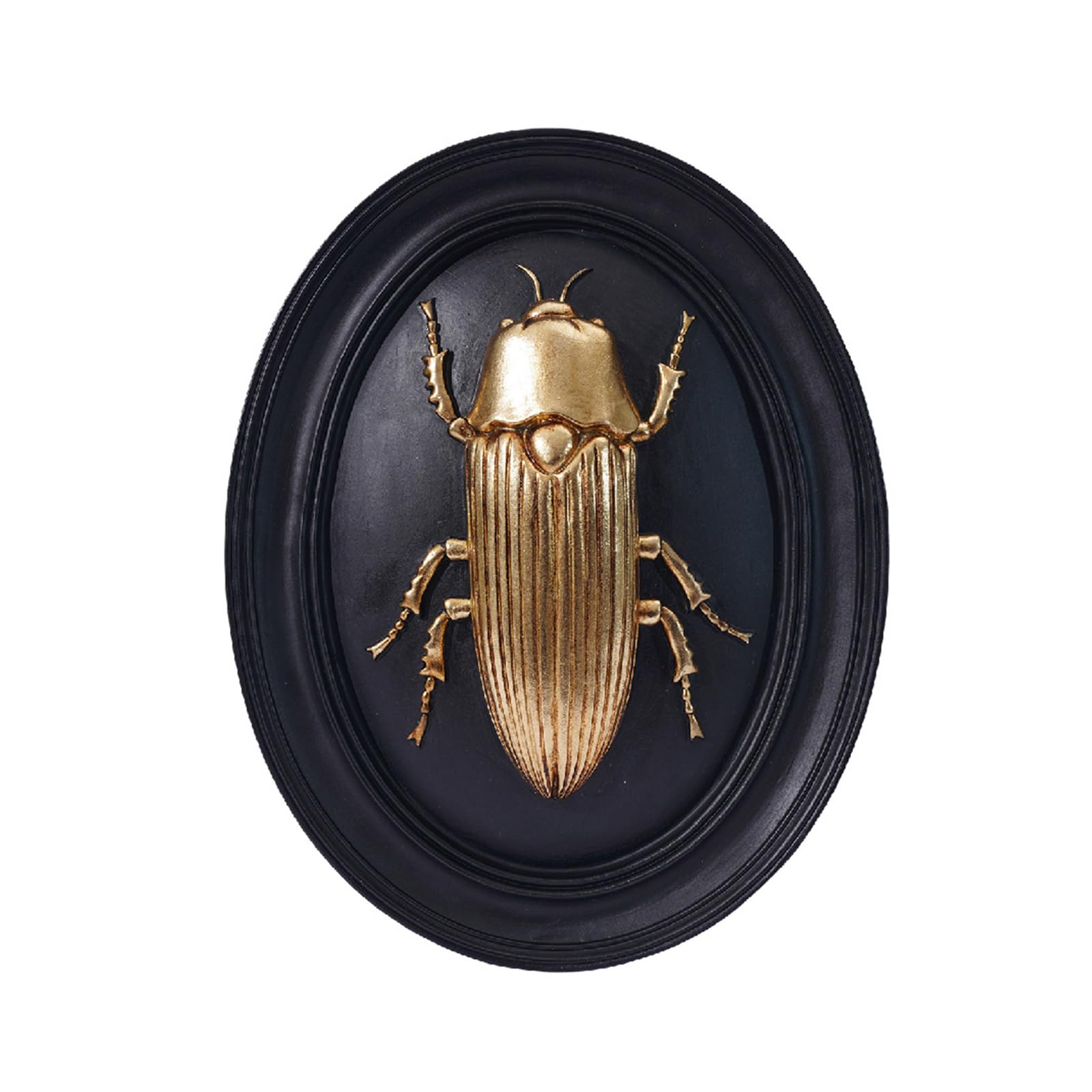 Wall Art Decor Accent, Black and Gold Resin Embossed Animal Sculpture for Bedroom Hallway Living Room Interiors Gothic Wall Decor Black Gold Relief Resin Mounted Accent Dark Home Display Sculpted