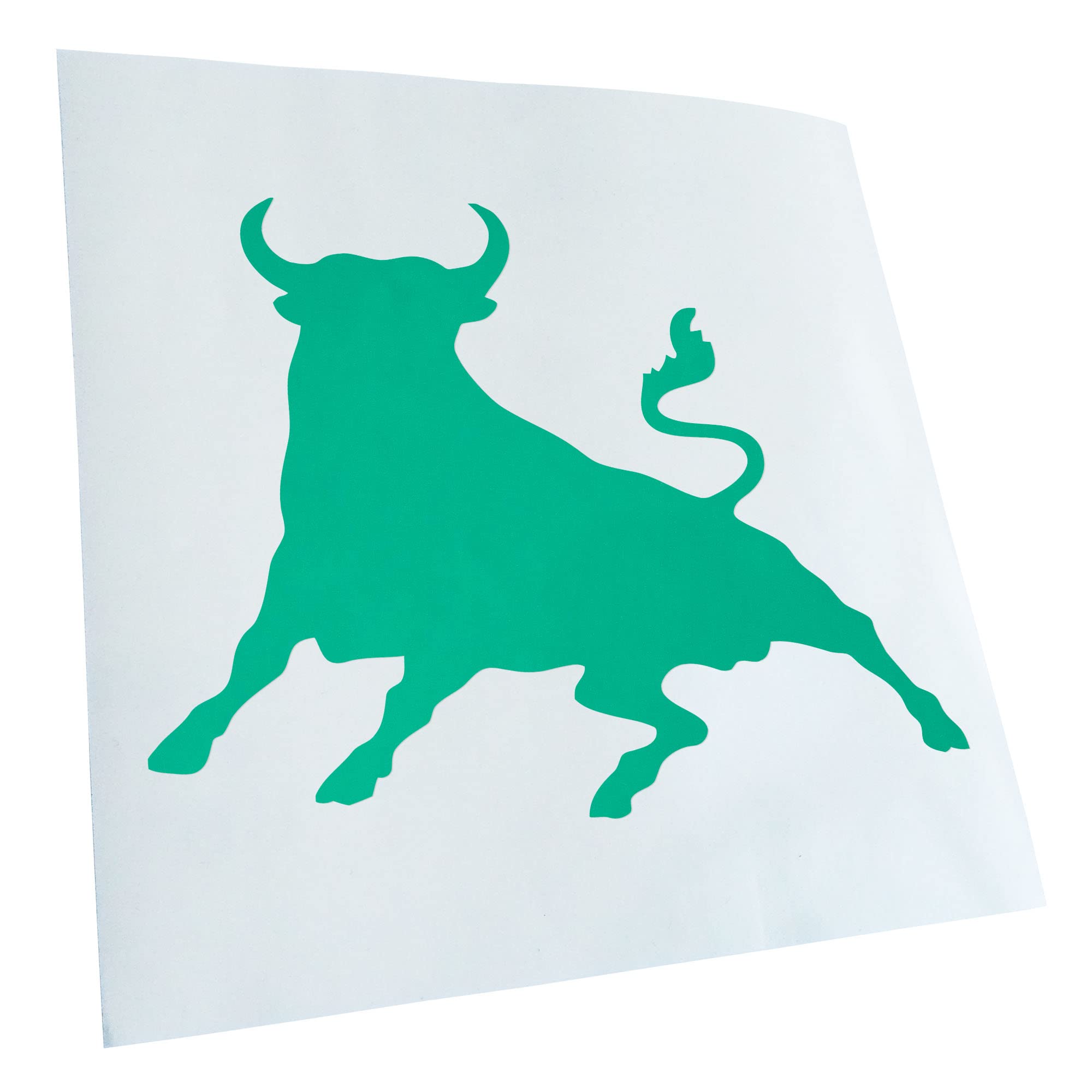 Kiwistar - Car Sticker - Turquoise - 50 x 38 cm Taurus Toro Bull - Rear Window Car Sticker Weatherproof for Car Truck Moped Truck - Sticker Exterior Self-Adhesive Tuning Accessories for Window Vehicle