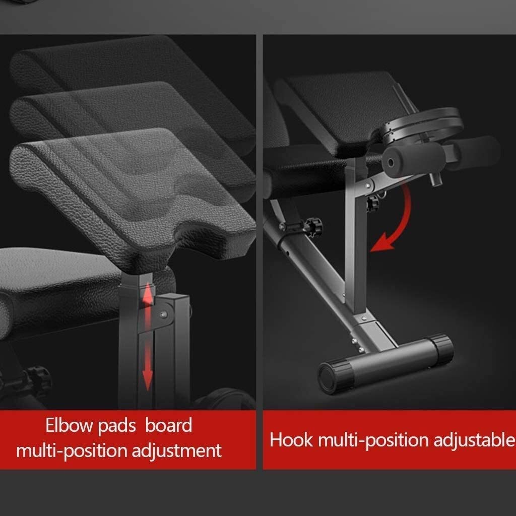 Banc De Musculation Banc D'Haltères Machine De Coups De Pied Chaise De Prêtre Tabouret Romain Banc De Presse Planche Abdominale De Gymnastique Équipement De Fitness Pliable Planche De Sit-Up Commerci