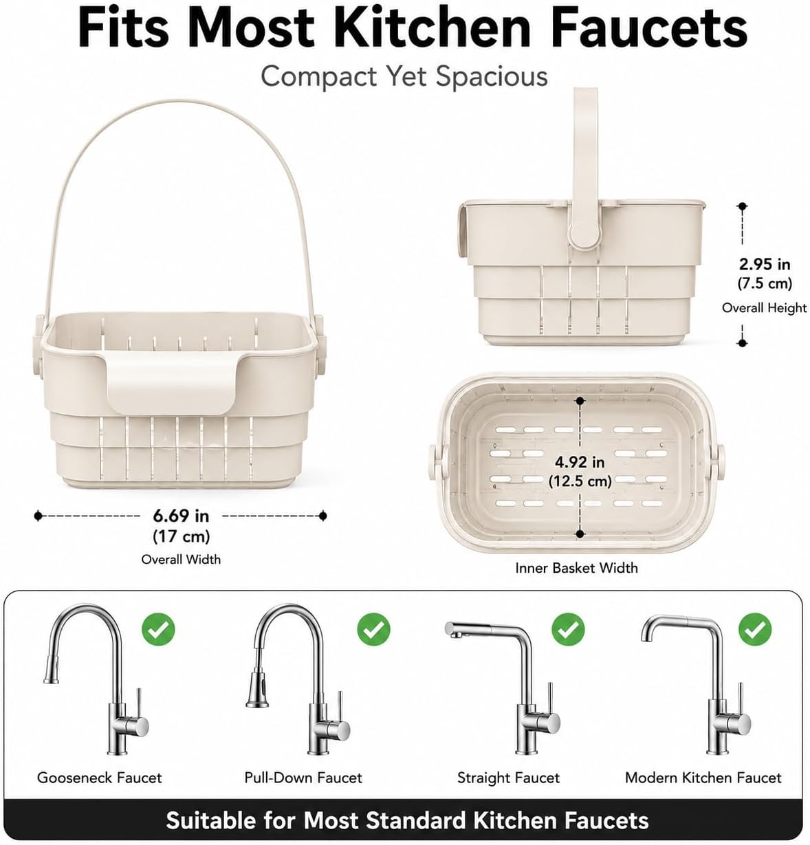 Foldable Sink Drain Basket,Hang Collapsible,Colander with Flip Cover