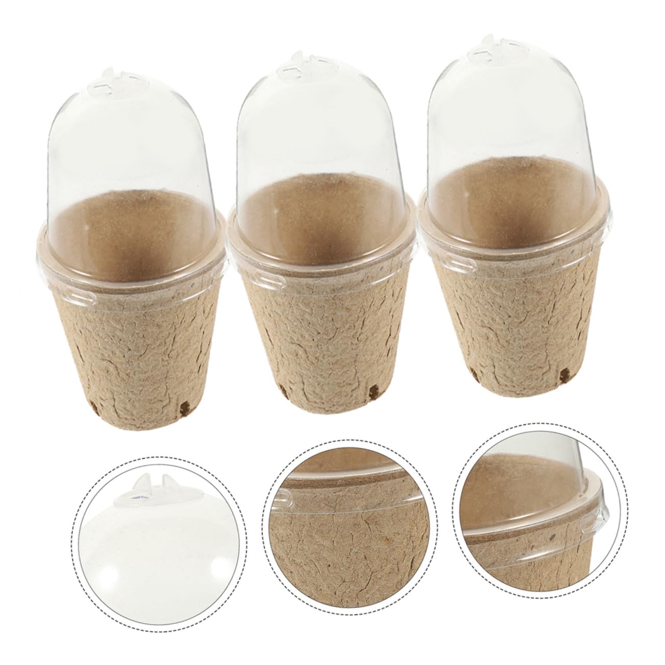 40 Stück Runde Pflanztöpfe aus Biologisch Abbaubarem Papierpulp Atmungsaktive Anzuchtbecher mit Wasserhaltefähigkeit für Gesunde Keimung und Indoor-Garten für Balkone und