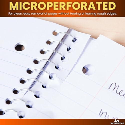 Miniatura 7 de 1InTheOffice Cuaderno de espiral con rayas universitarias de 8 x 11 pulgadas, cuaderno en espiral, cuadernos de 1 materia, cuadernos de espiral