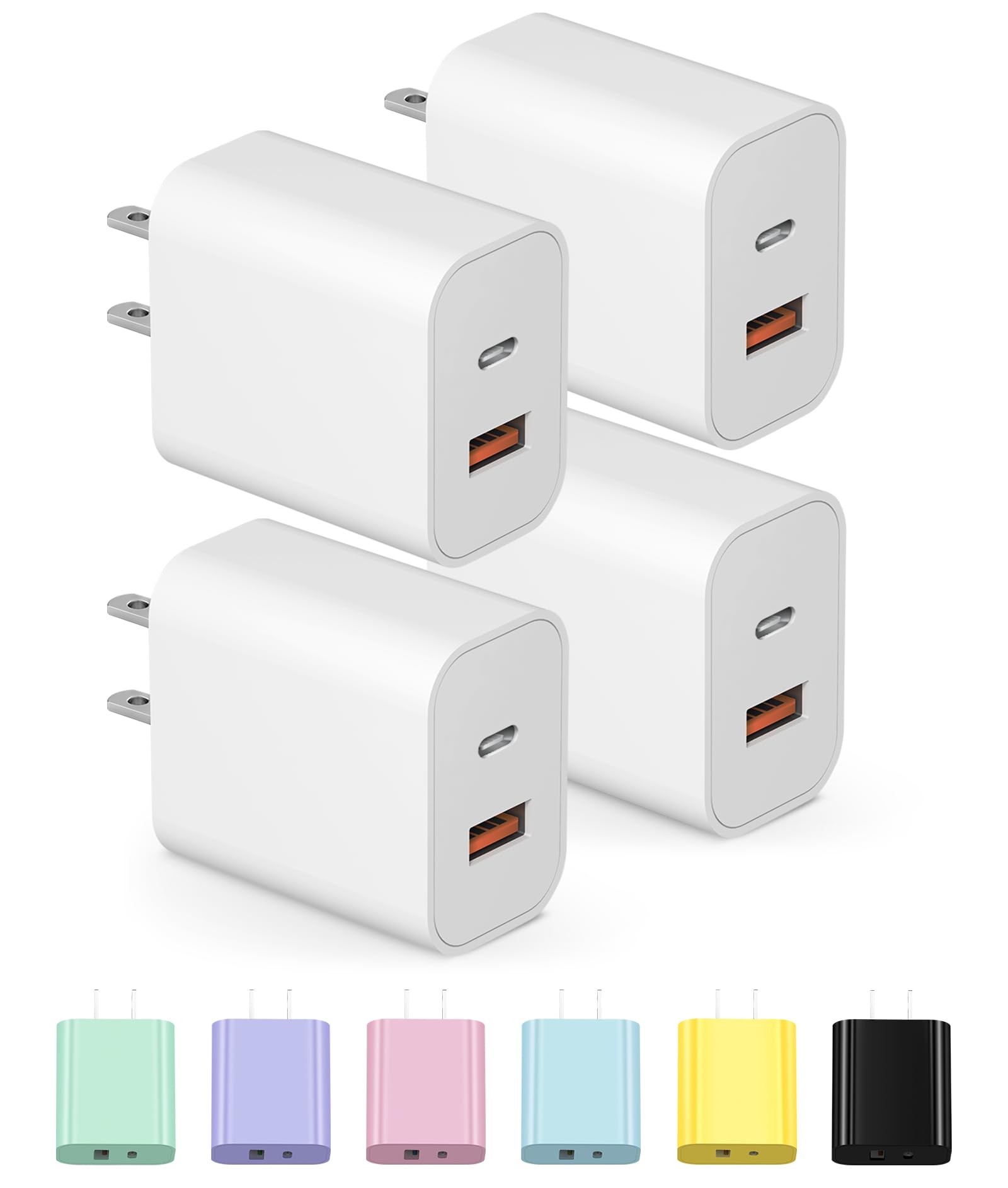 [4 Pack] USB C Charger Block Charging Block Type C Charger