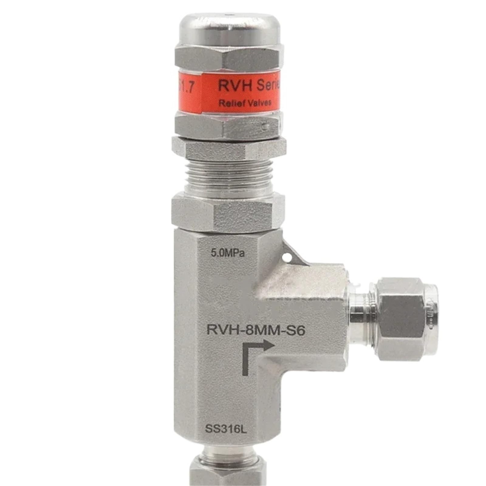 Raccord union à compression avec soupape de sécurité pour circuit hydraulique