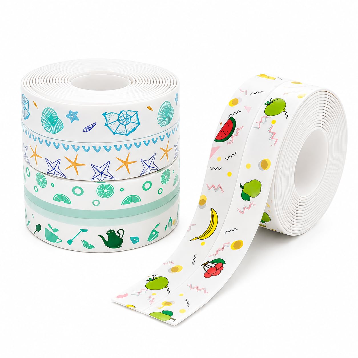 Waterproof Tape for Kitchen Sink Oil Proof Caulk Kitchen Sink Tape Waterproof for Corner Caulk Self Adhesive Sealing Tape Gap Sealer for Platform Bathroom (Multi Print) (2)-image-45