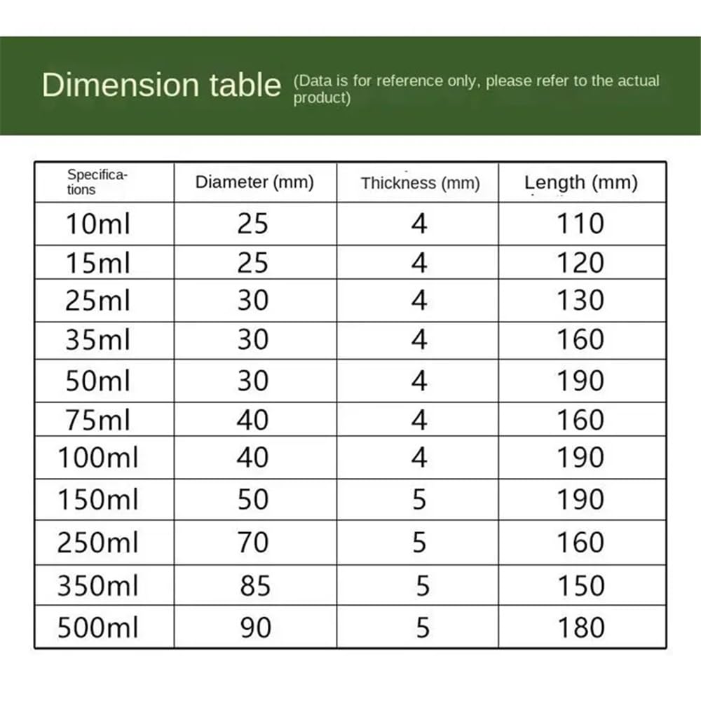 Cristalería de Laboratorio Botella de presión de pared gruesa Botella de presión de tornillo Tubo de presión de vidrio Tubo de reacción de PTFE(50ML)