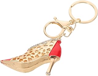 [DEARMAMY] ラインストーンキーホルダー ハイヒールペンダント キラキラ輝くくりすたるチャーム レディースバッグウォレット用 毎日の外出や