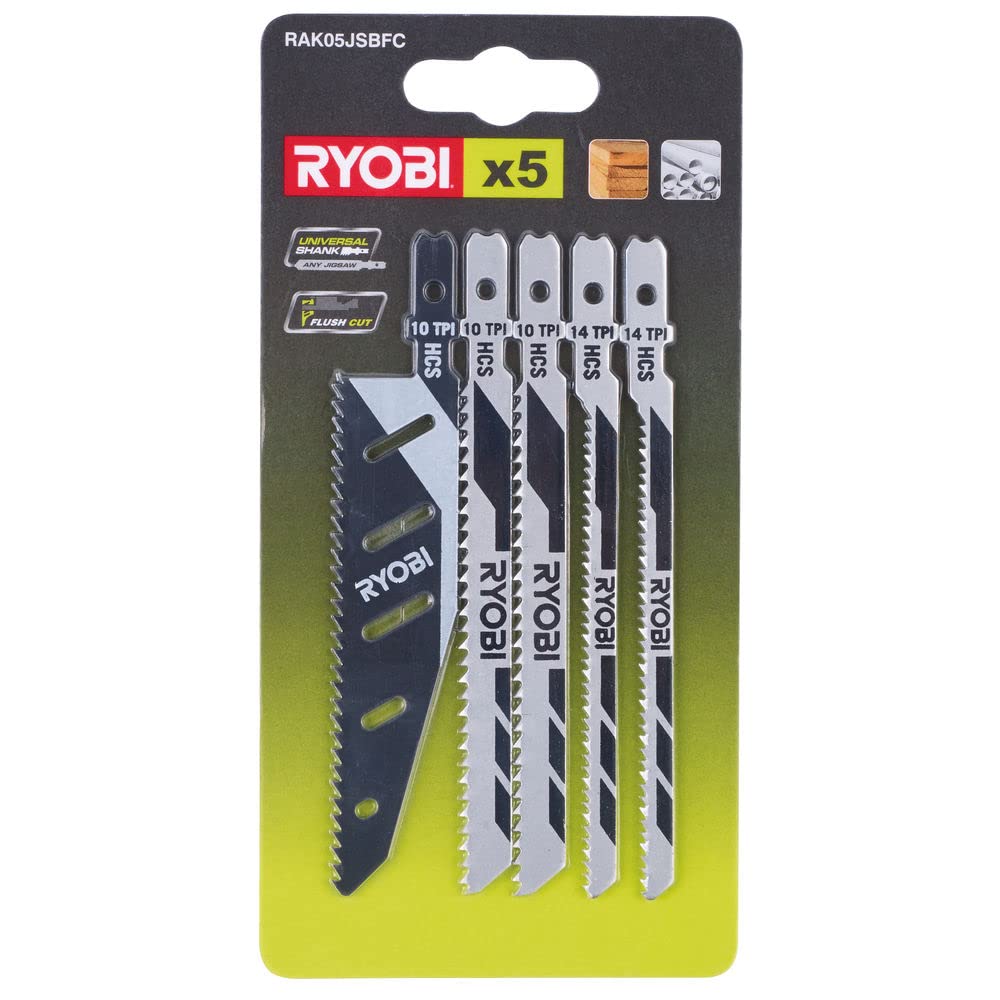 RYOBI, Lame Speciali per Seghetto alternativo Flushcut, Confezione da 5
