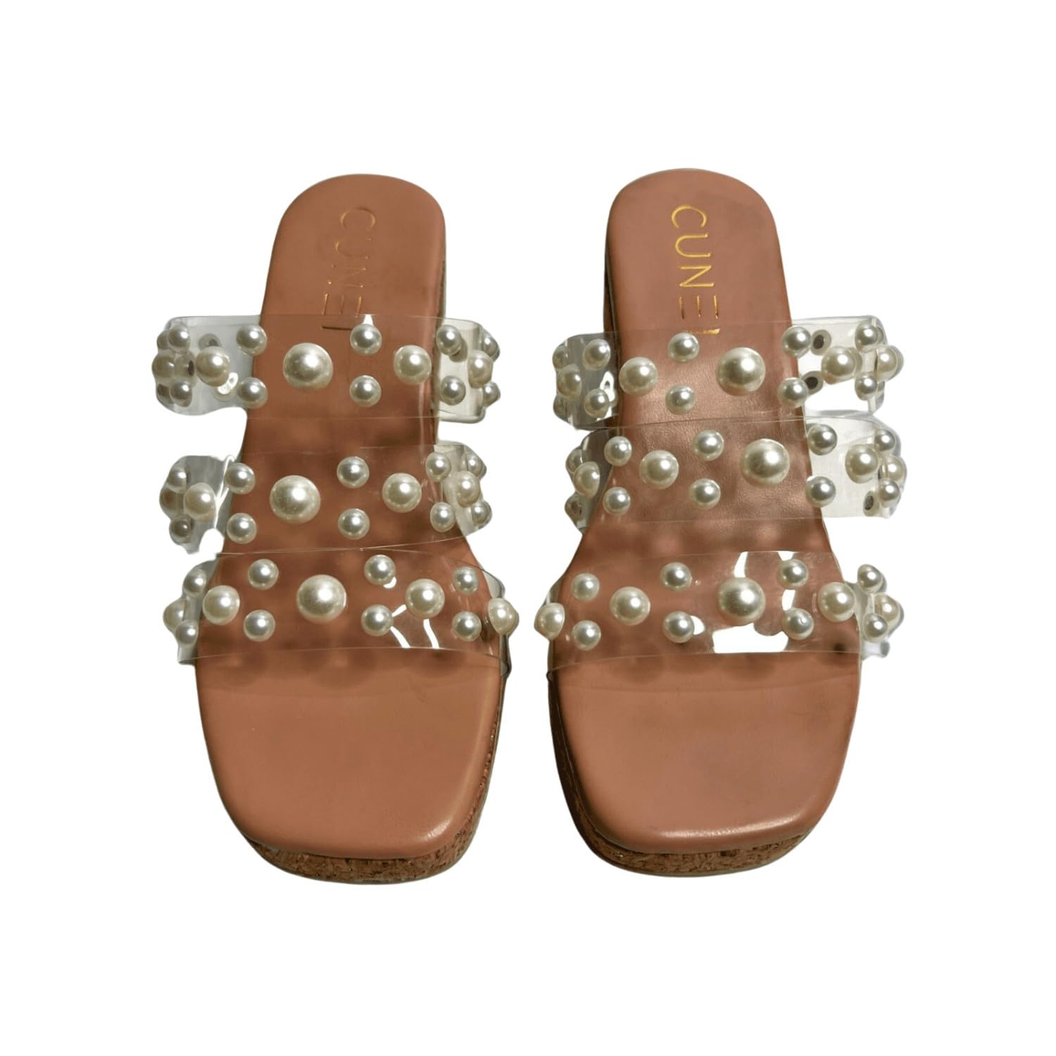 CUNEI Clear Pink Pearl Wedges | Premium | Handmade | Comfortable | Stylish | Casual | Slip-On | Trendy | Wedges for Women | Size-5 (B0CZP386BW) Amazon Price History, Amazon Price Tracker