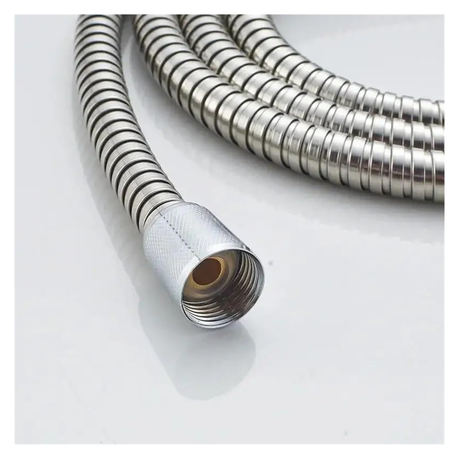Bardzo gruby wąż prysznicowy ze stali nierdzewnej 1/5.1 cm – wąż hydrauliczny do głowic prysznicowych i baterii łazienkowych (odporny na korozję 2 m)
