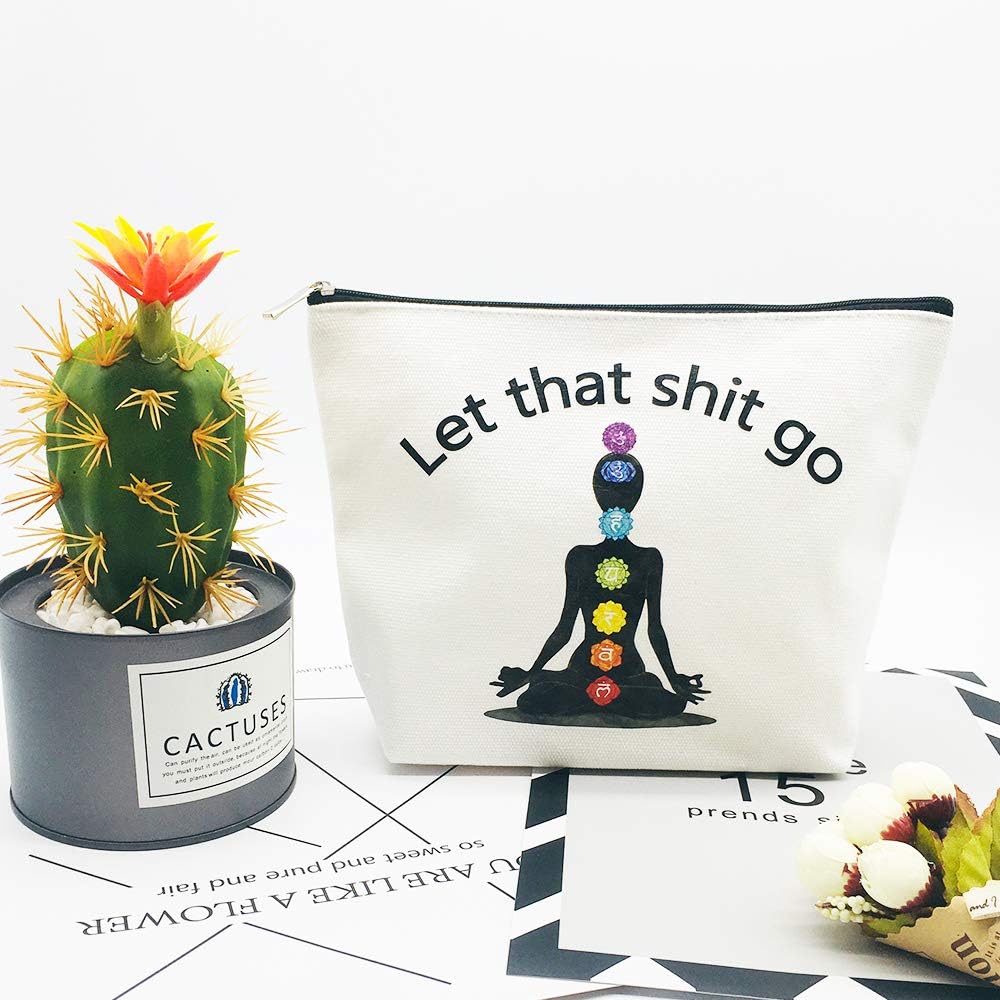 Yoga Gift for Yoga Instructor Yoga Accessories Women Funny Meditation Gifts Zen Gifts Let That Go Makeup Bag Cosmetic Bag Pouch Tote Bag Travel Bag for Birthday Christmas Gifts 6 615wjcM+QSL. AC SL1000