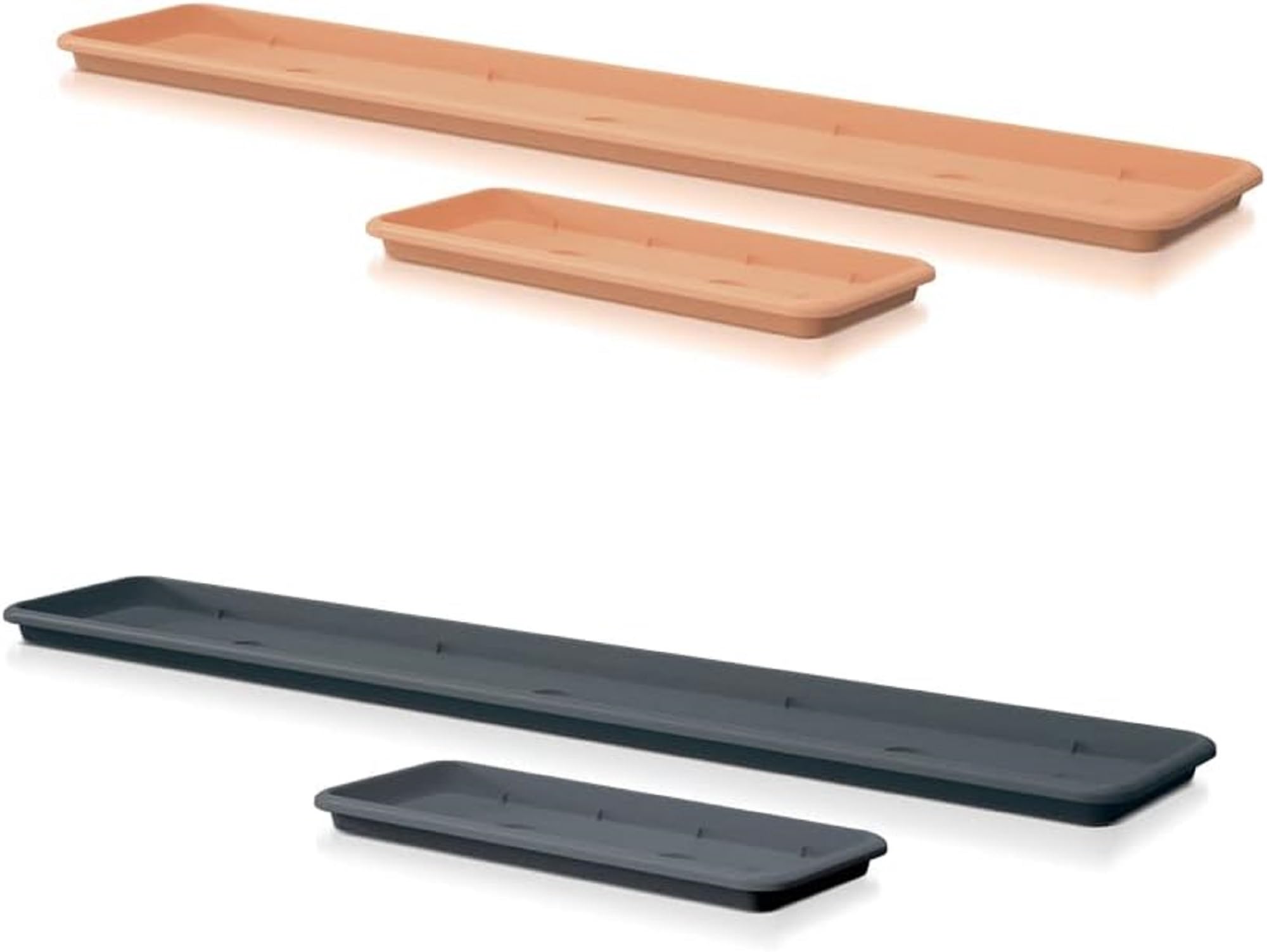 B2C Pot Rectangle Drip Trays Indoor Outdoor Plant Saucer Plastic Tray ...