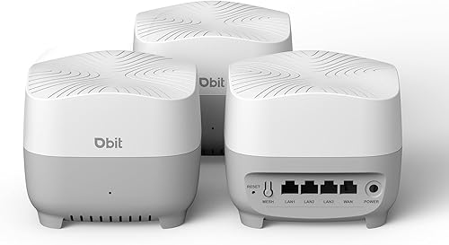 DBIT AX1500 WiFi 6 Mesh Wi-Fi System Cobertura de 5,600 pies cuadrados y 120 dispositivos Doble banda, roaming sin costuras, controles parentales