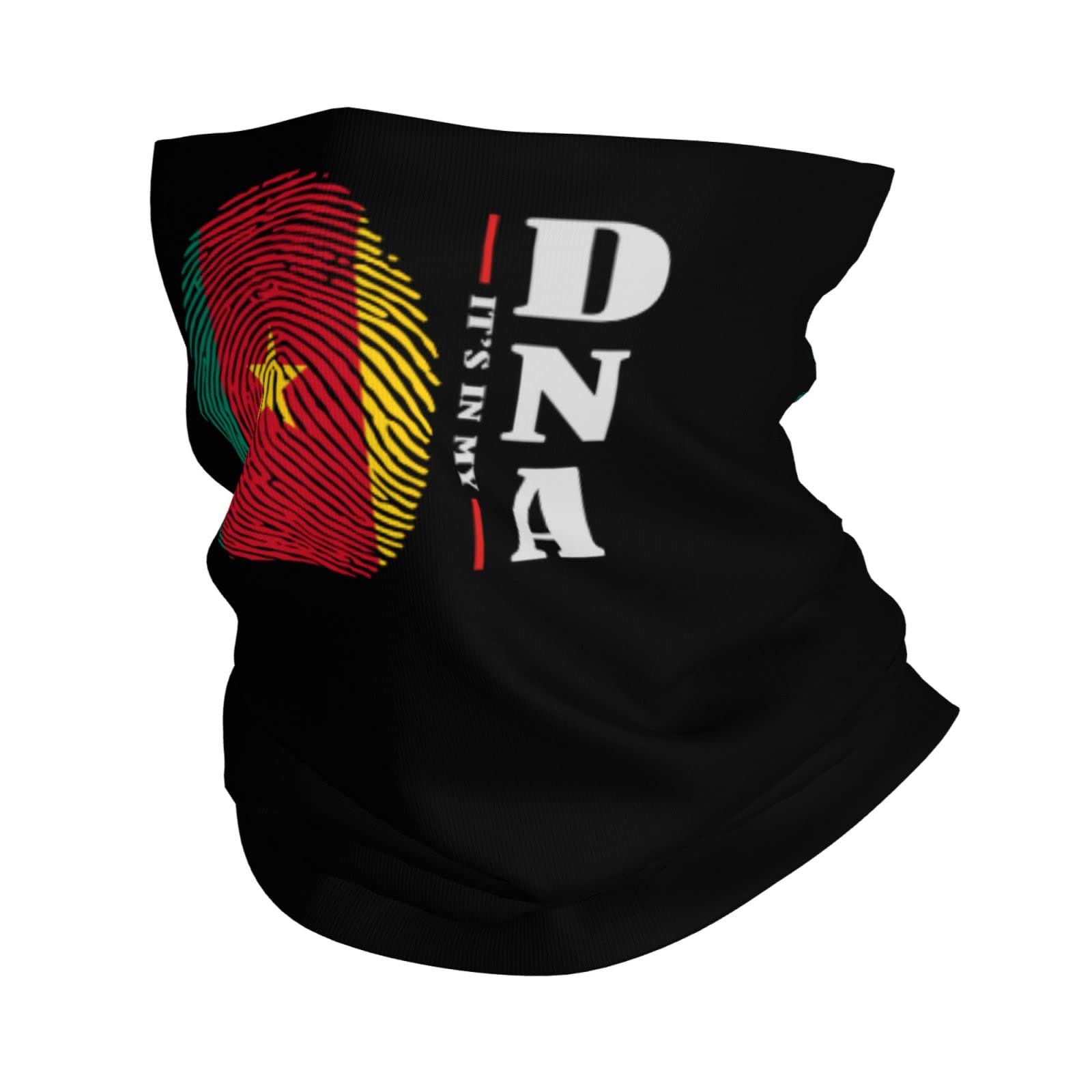 Its in My DNA Cameroon Flag Neck Gaiter Balaclava Face Mask Breathable Face Bandanas Neck Cover for Men Women White
