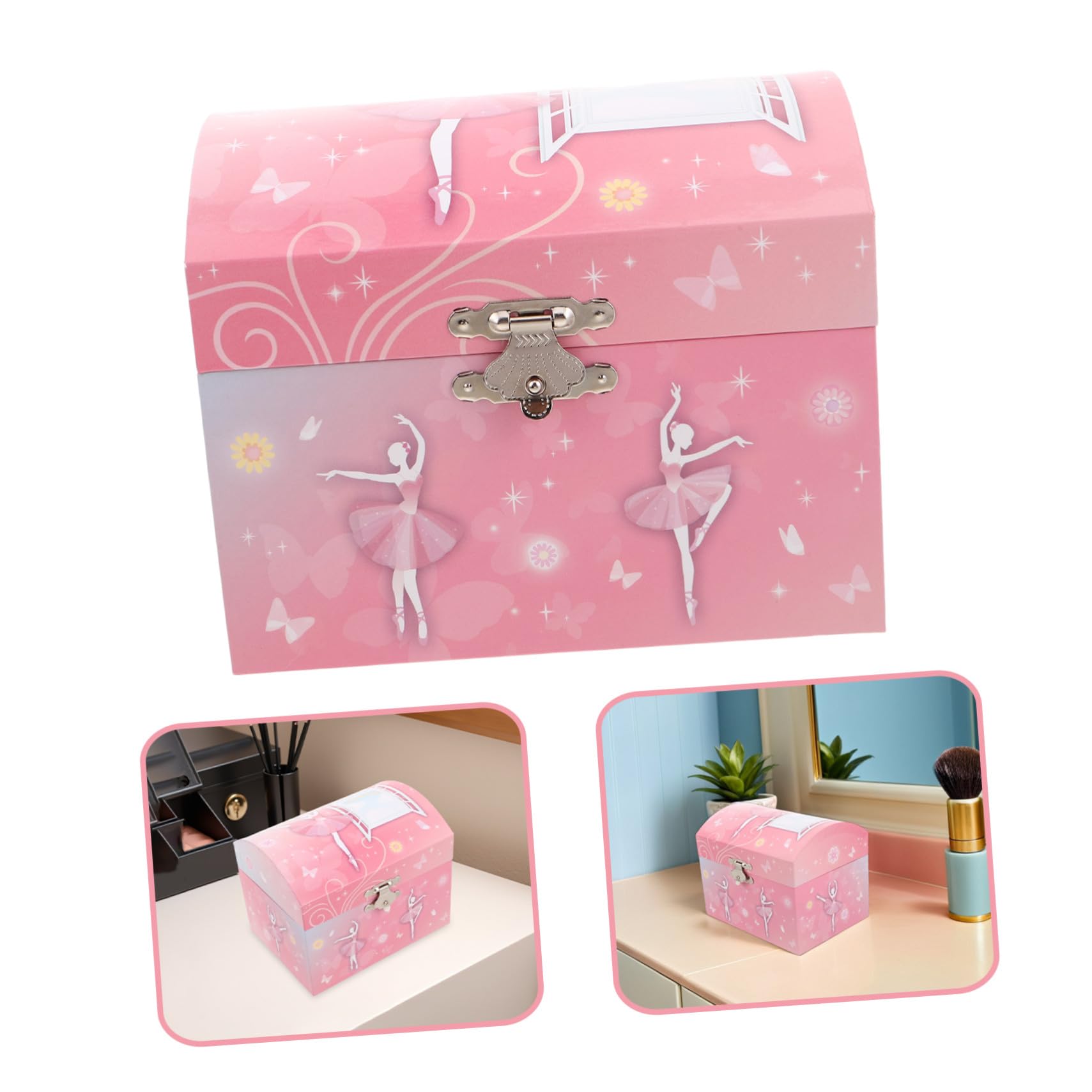 ABOOFAN Caja De Música De Ballet Para Niñas Joyero Musical Con Espejo Para Guardar Joyas Obsequio Para Cumpleaños Infantil o Fiesta De Ballet