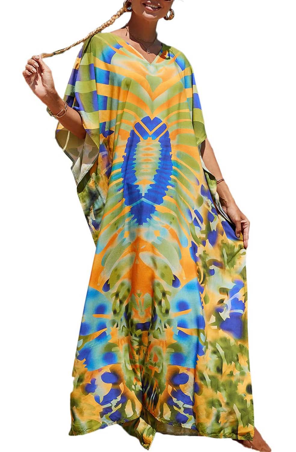 OrshoyWomen Beachwear Kaftans Swimsuit Cover Ups Beach Caftan Dress Bathing Suit Loungewear