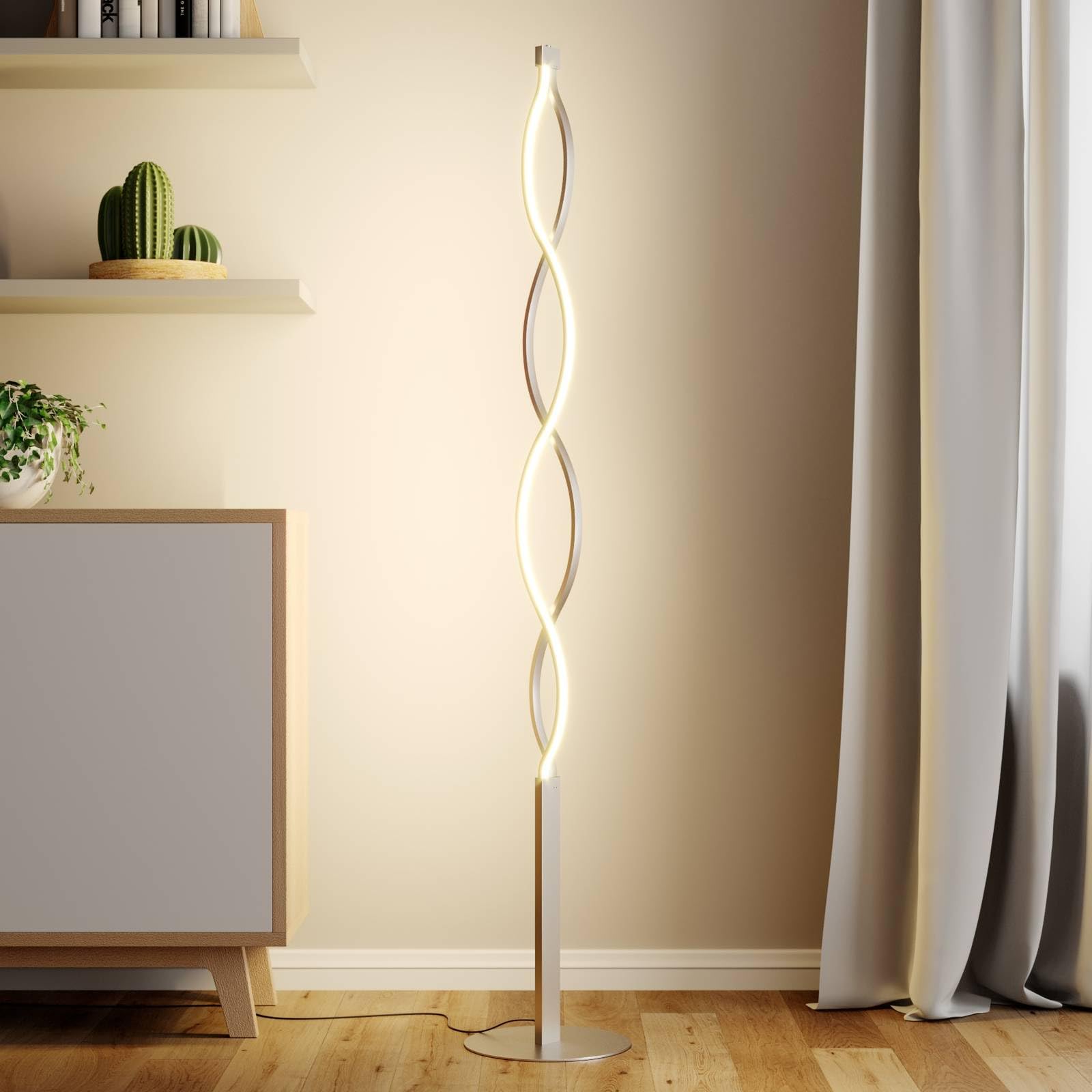 Lindby LED Stehlampe dimmbar per Touchschalter, Stehleuchte 150 cm Standleuchte Wohnzimmer Schlafzimmer Büro Wohnzimmerlampe 2x 10W
