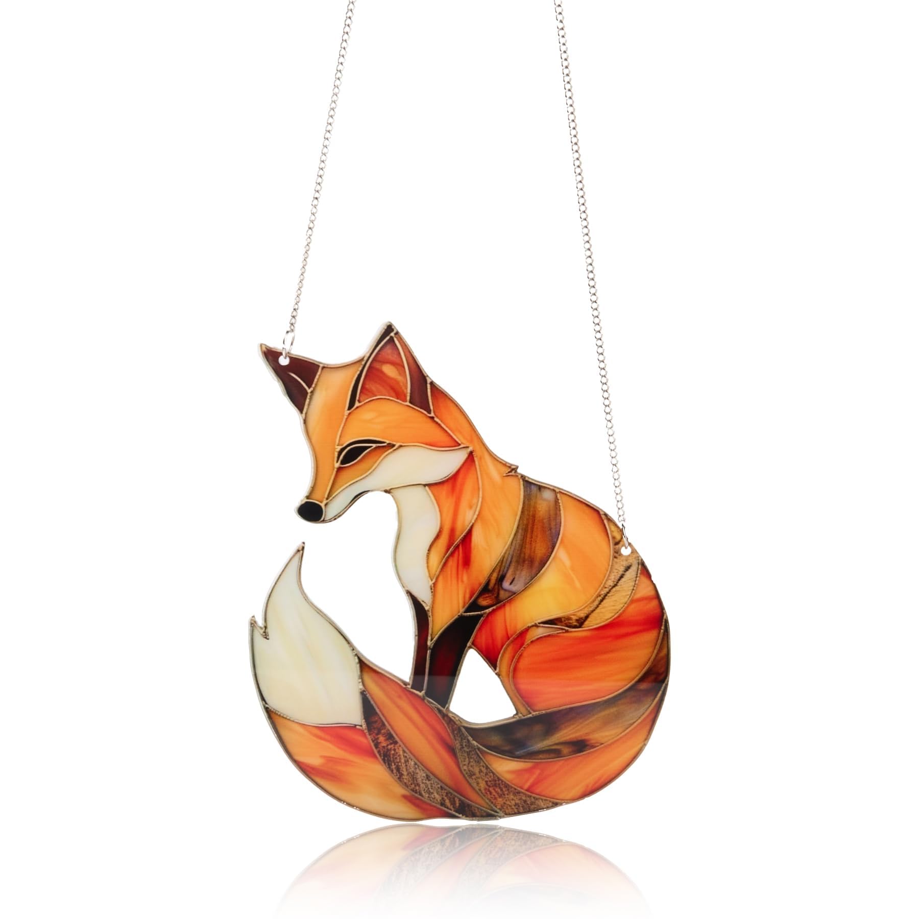 Sunlight Catcher, Dream Catcher for Bedroom Decor, Window Suncatcher with Rainbow Light Effects, Single Piece Fox Design-image-19