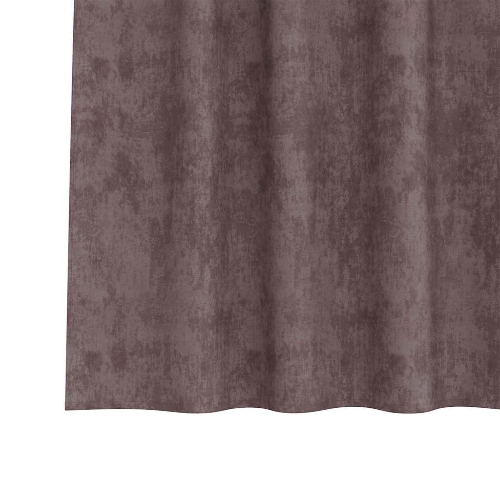 Samtvorhänge Braun 2 Stück 260 x 140 cm Verdunkelung Vorhänge mit Sichtschutz und Thermo-Isolierung für Wohnzimmer Schlafzimmer Büro modernes Design