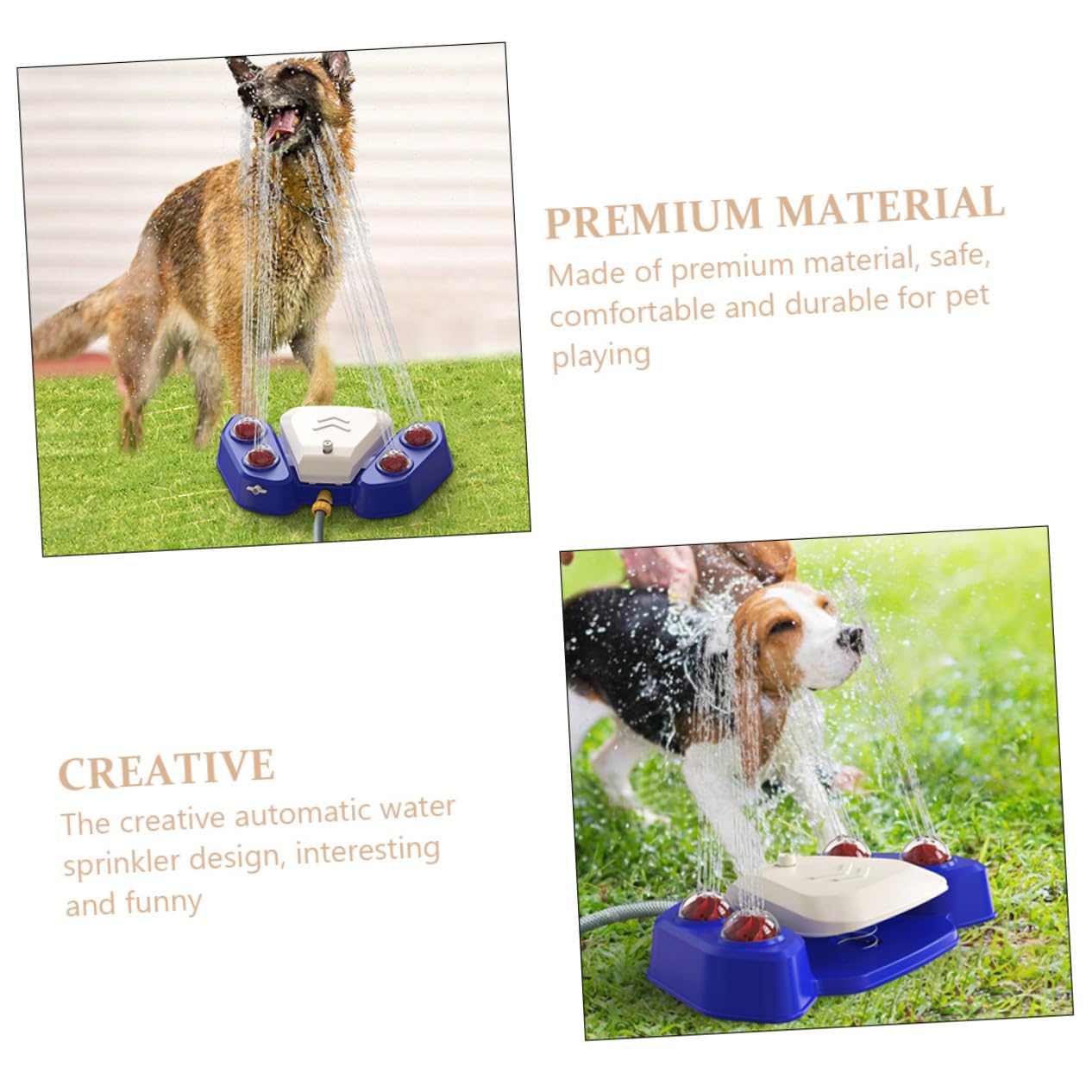 HANABASS Pet Water Fountain Filter Automatic Dog Water Dispenser Dog Bathing Toy Sprinkler Toy Puppy Shower Plaything