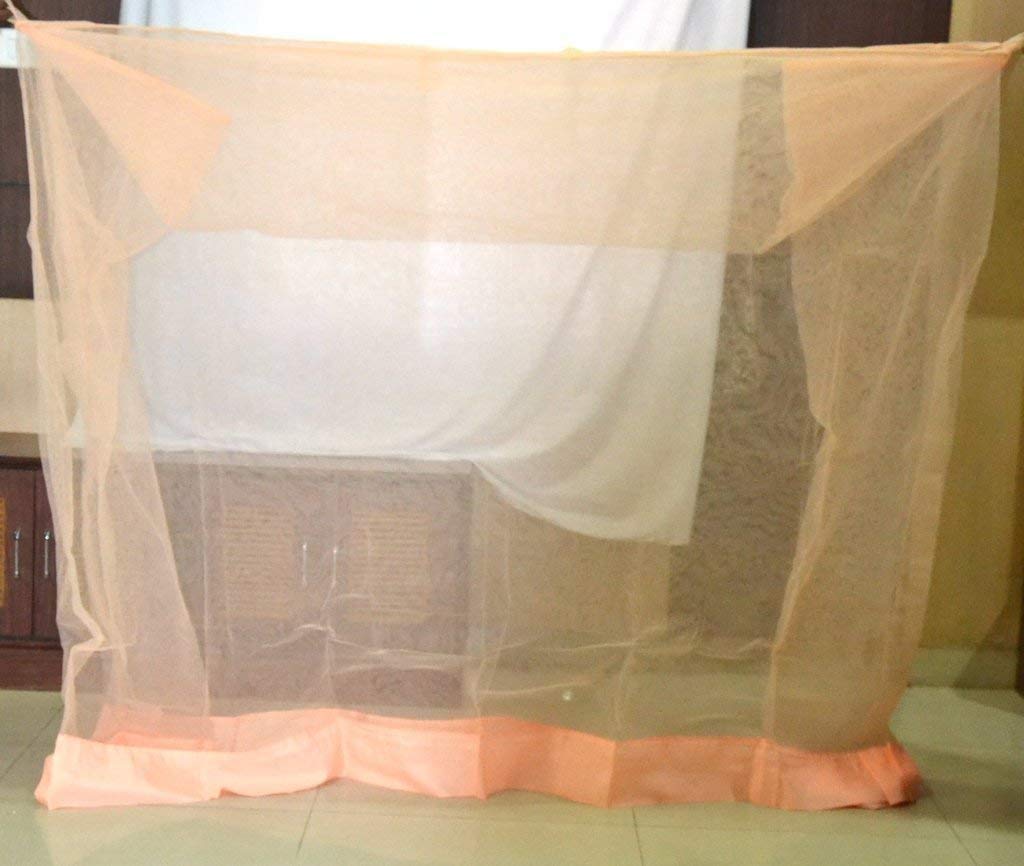 Yeebay Mosquito Net for Double Bed (10x6.5 FT, Peach)